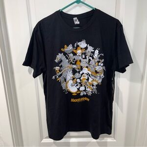 Threadfast Apparel Mens T Shirt Black Nickelodeon Characters 2021 Cotton Blend L